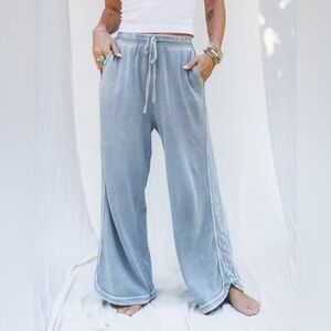 THREE BIRD NEST So Comfy Wide Leg Pant Cropped Length